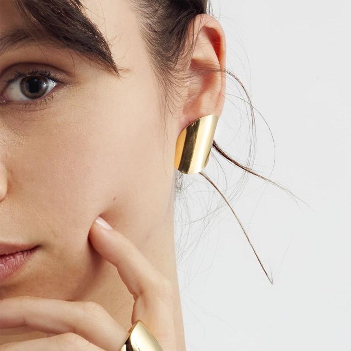 Onda Gold Bronze Earrings