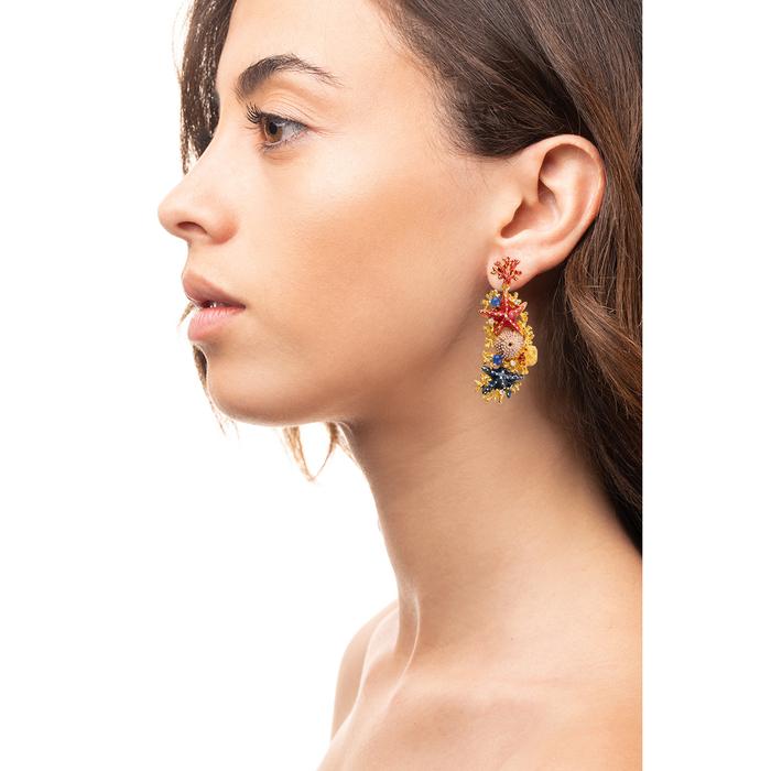 Boucles d'oreilles fond marin