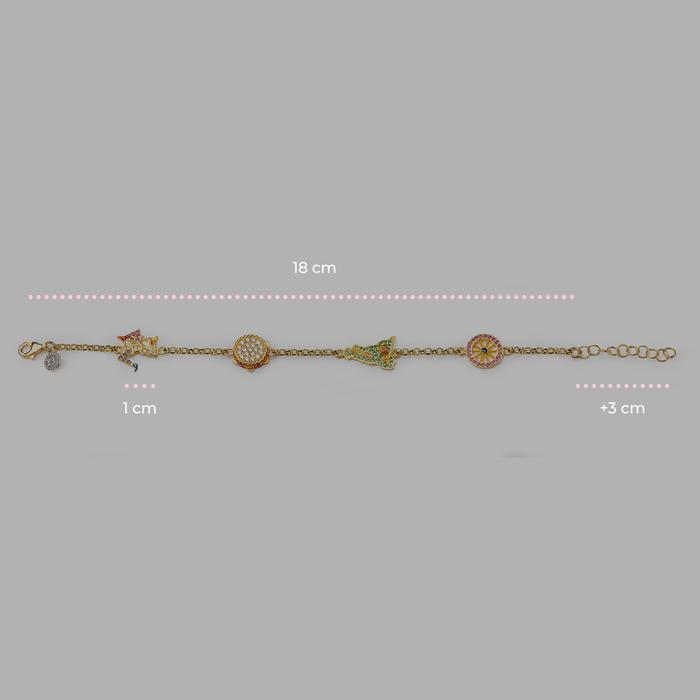 Bracelet Rolo 4 Symboles Sicile Lapilli