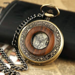 Wooden Relógio de Bolso Steampunk Corsair - Antigo Wood Rim Relógio de Bolso - Vignette | Steampunk Store
