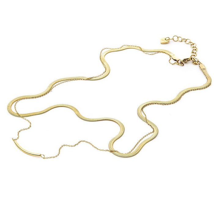 Women's 2-strand laminated necklace
