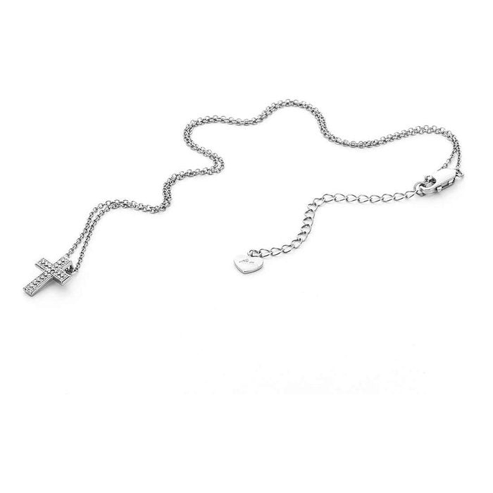 Zirconia cross necklace