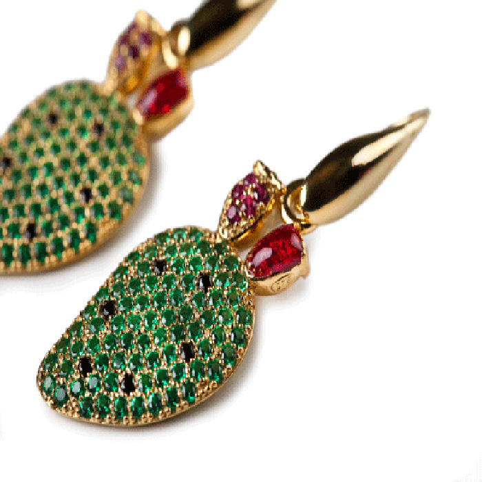 Boucles d'oreilles Pala Figue de Barbarie Lapilli