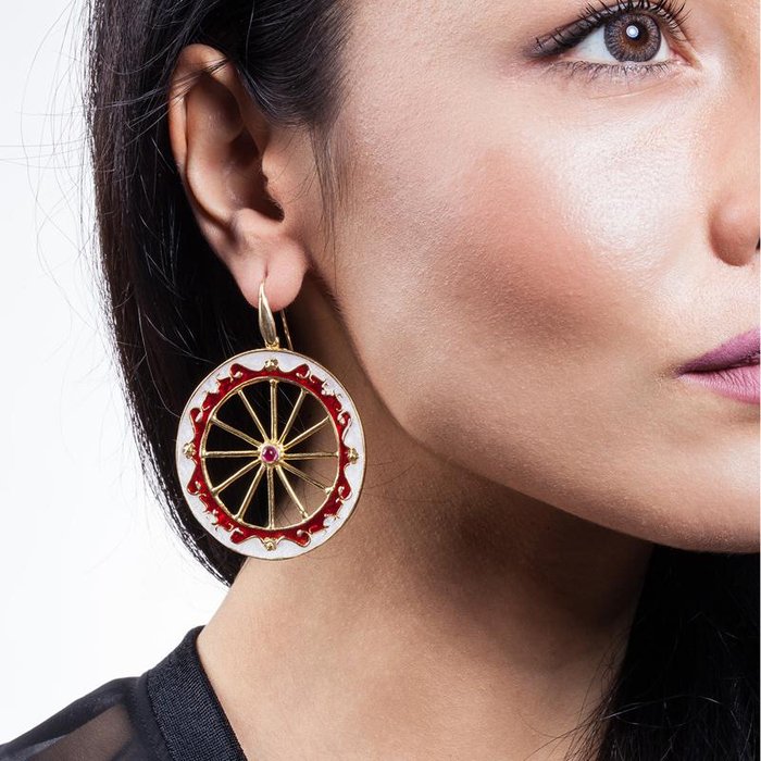 Boucles d'oreilles roue