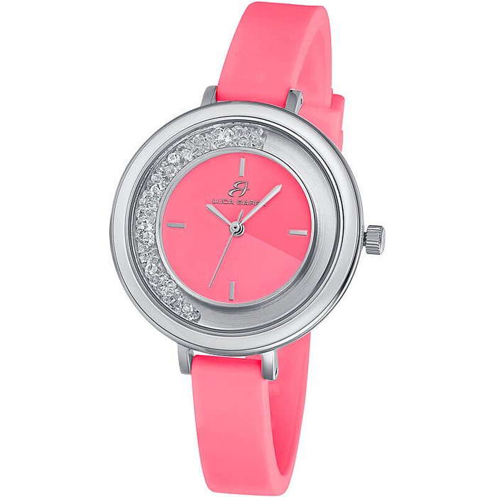 Montre en silicone rose