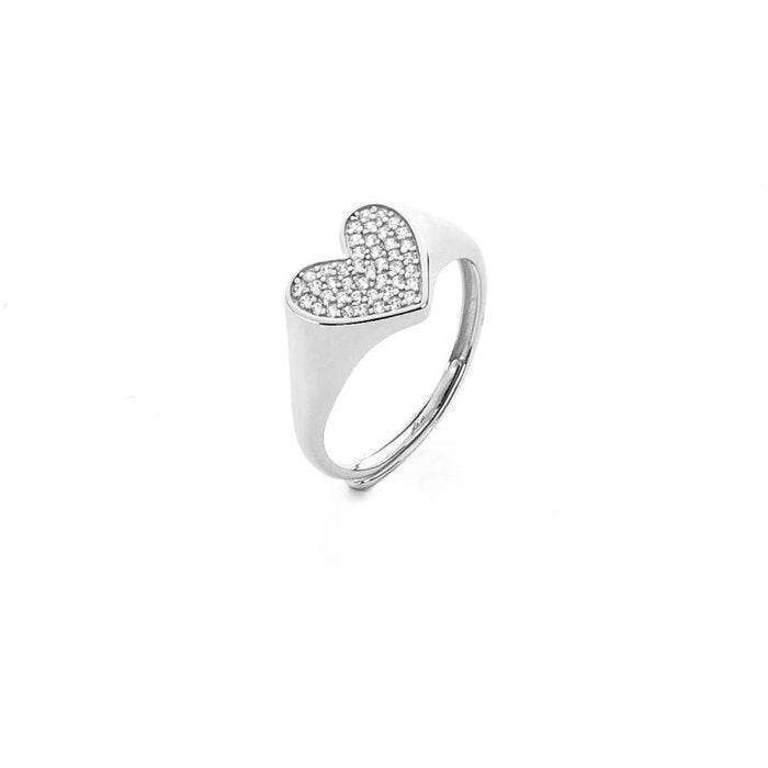 Zirconia heart ring